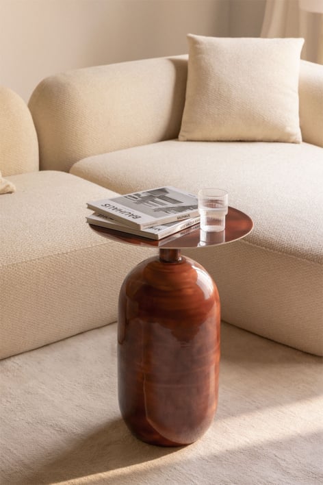 Table d'appoint ronde en fer Truax