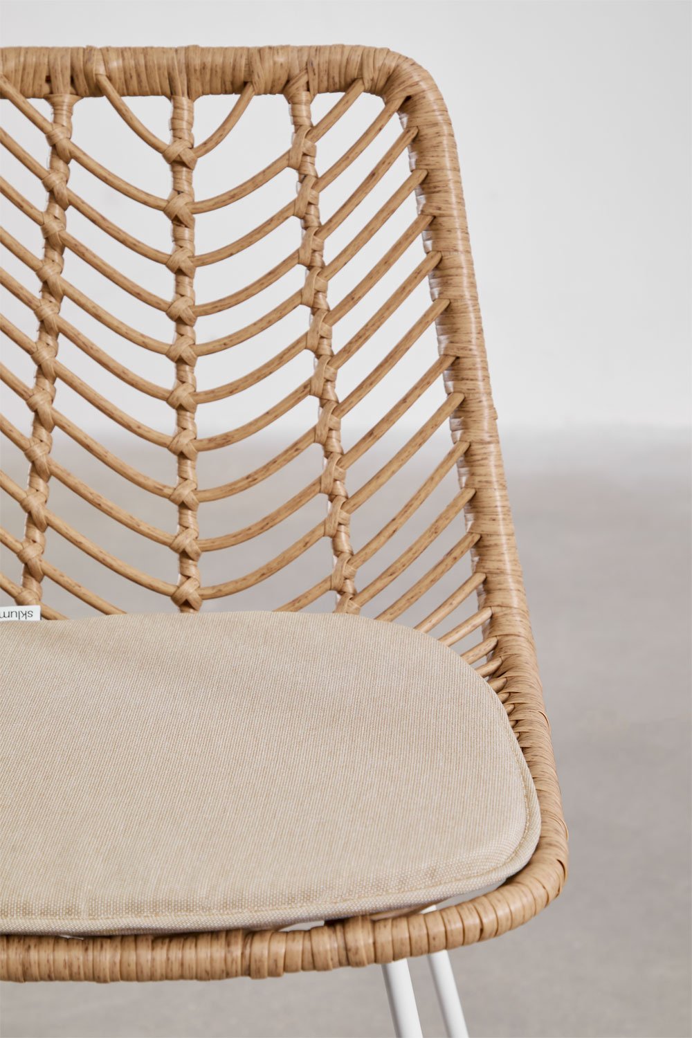 Tabouret haut en rotin synthétique Gouda Natural, image de la galerie 4