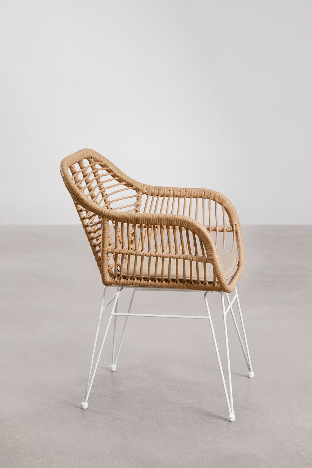 Chaise de salle à manger en osier synthétique Zole, image de la galerie 2