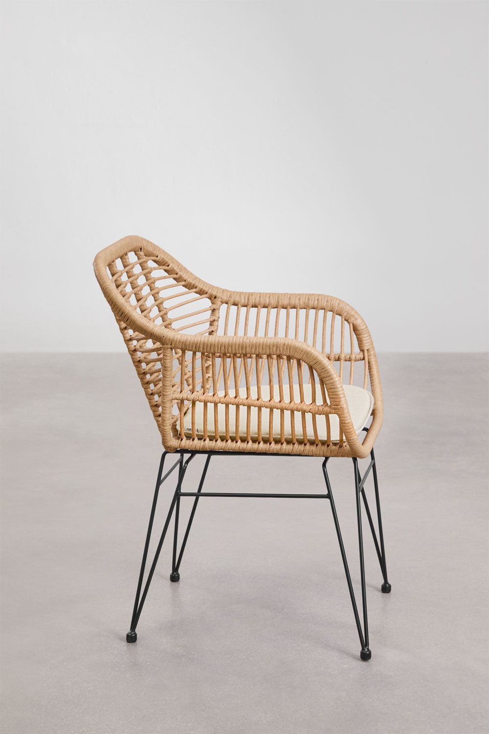Lot de 2 chaises de salle à manger en osier synthétique Zole, image de la galerie 2