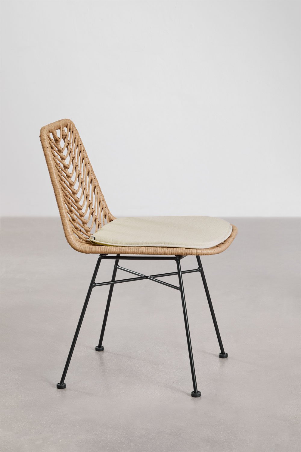 Lot de 4 chaises de jardin en rotin synthétique Gouda Natural, image de la galerie 2