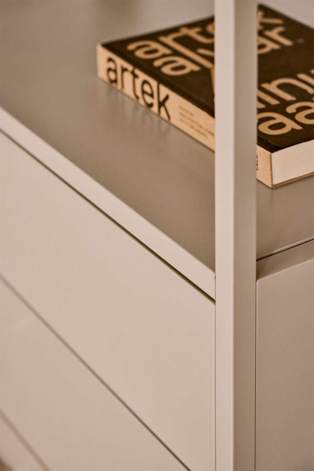 Armoire modulaire ouverte Janine 2 pièces avec portant et tiroirs, image de la galerie 2