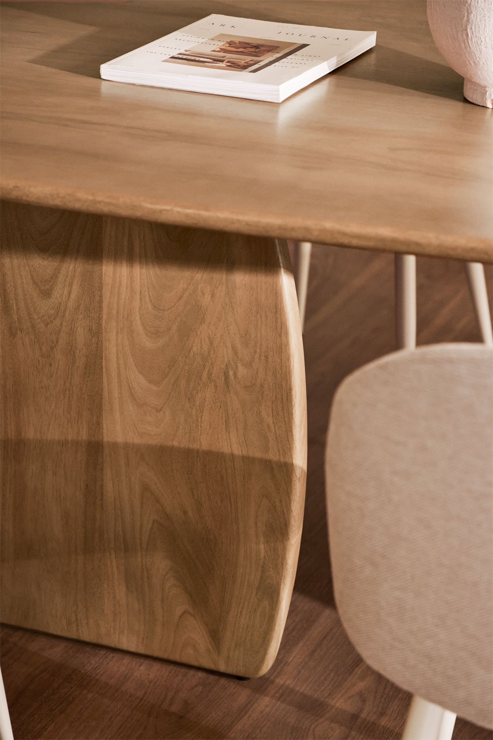 Table à manger ovale 260x120 cm en bois de manguier Agathe, image de la galerie 3