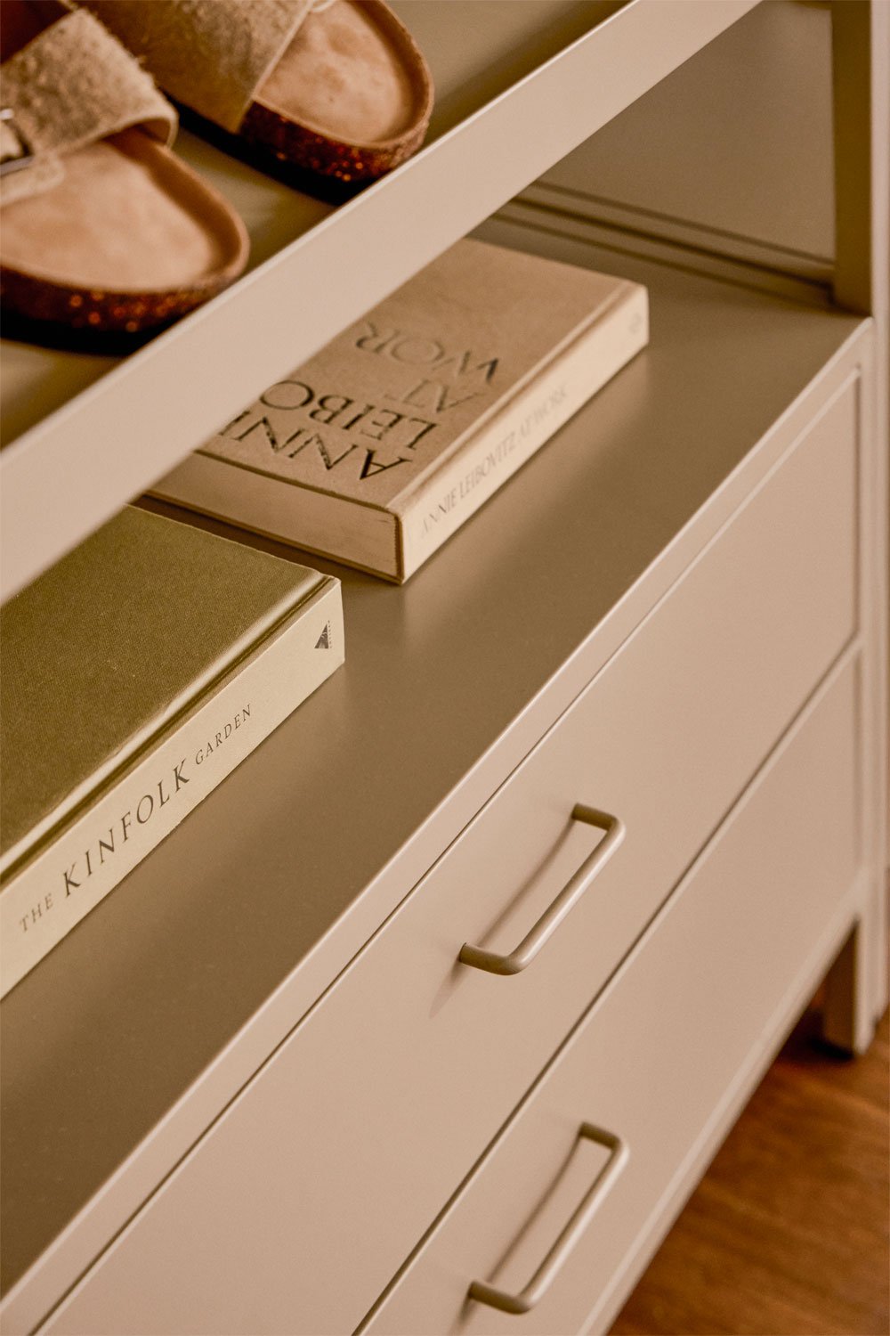 Armoire modulaire ouverte 4 pièces Janine avec tiroirs en acier, image de la galerie 2