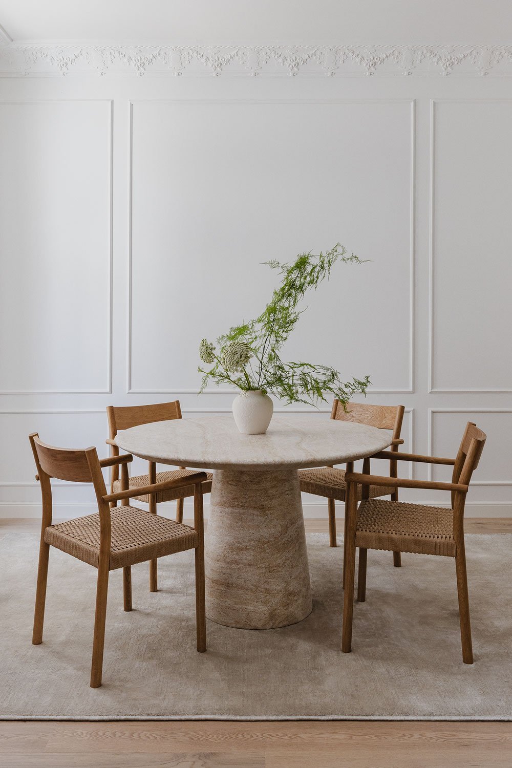 Table de salle à manger ronde Ø120 cm en ciment Noemi, image de la galerie 1