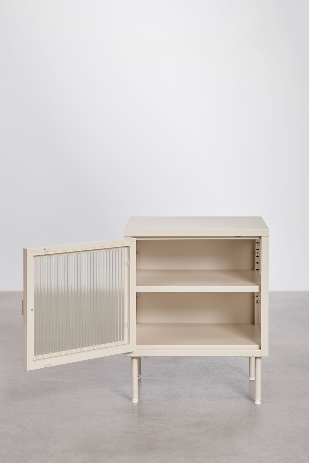 Lot de 2 tables de chevet Paoline en acier et verre, image de la galerie 6