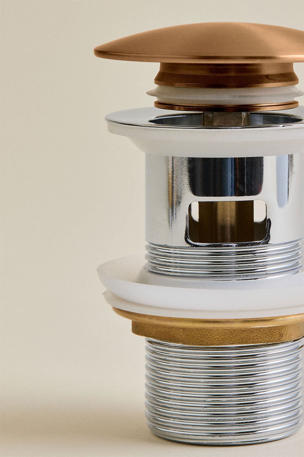 Robinet de vidange d'évier Orveta Click-Clack en acier inoxydable et laiton, image de la galerie 3