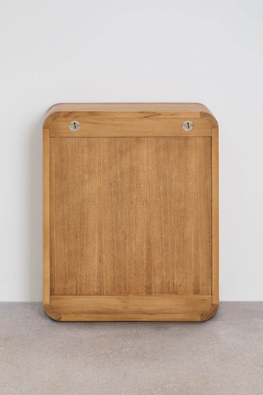 Armoire murale rectangulaire 45x60 cm pour salle de bain en bois de teck avec miroir Ian, image de la galerie 7