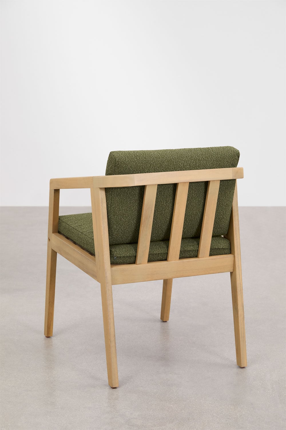 Set de table rectangulaire 220x100 cm et 8 chaises de salle à manger en bois d'acacia Kaela, image de la galerie 7