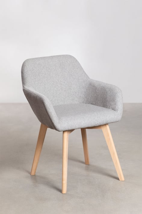 Lot de 4 chaises de salle à manger Ervi avec accoudoirs