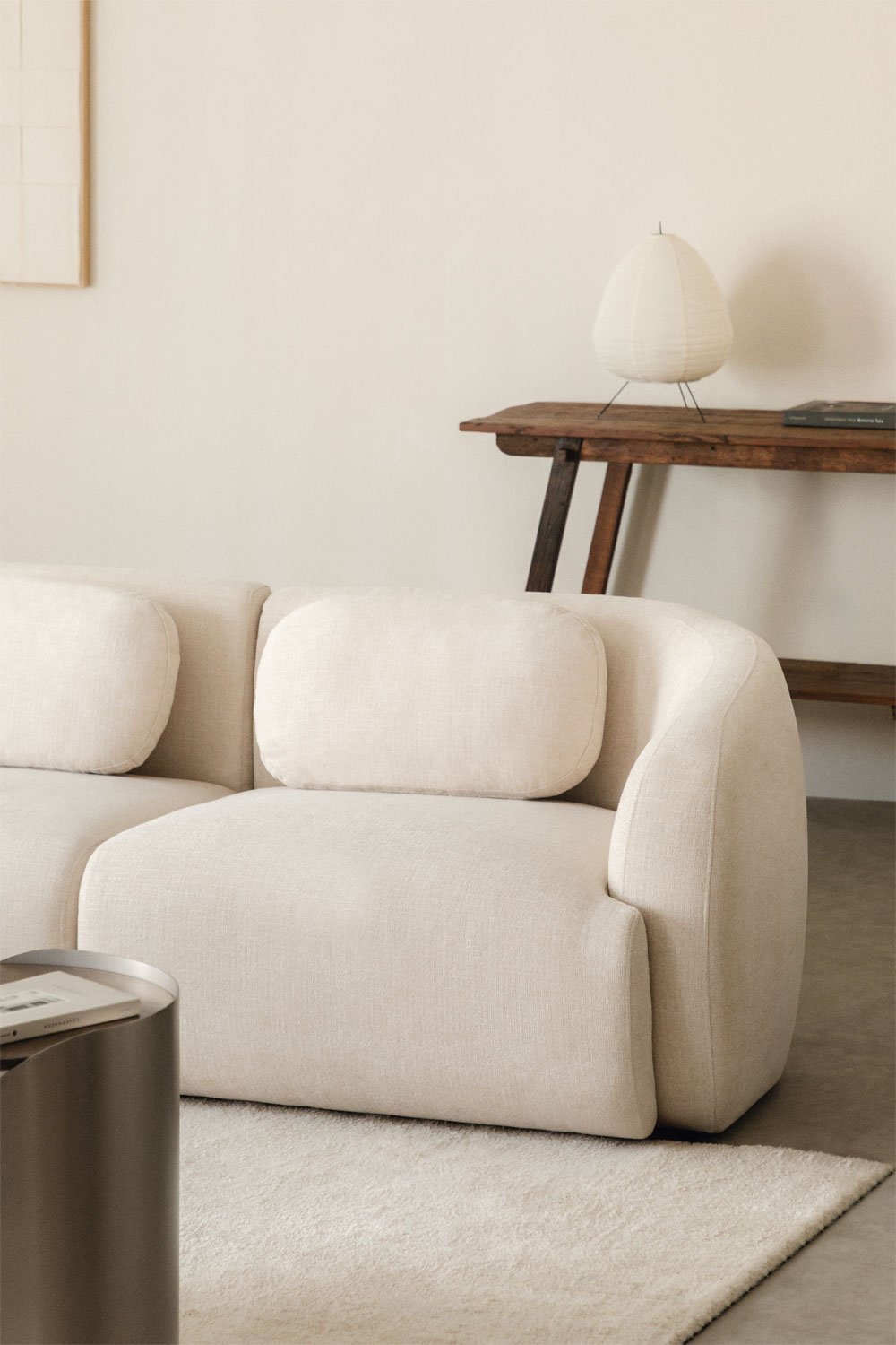 Module d'angle droit pour canapé modulable en chenille Coquette, image de la galerie 1
