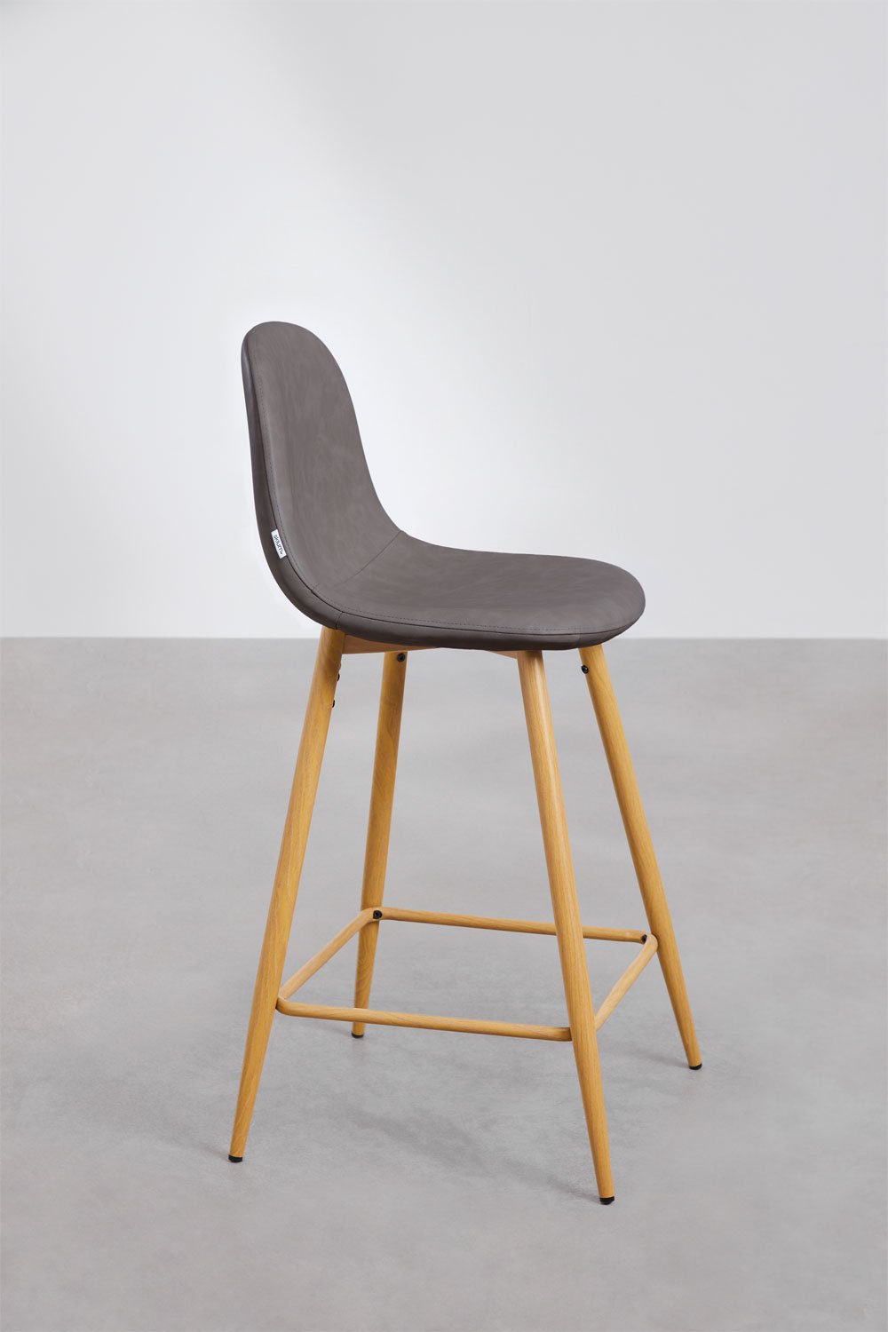 Tabouret haut Glamm en simili cuir, image de la galerie 2