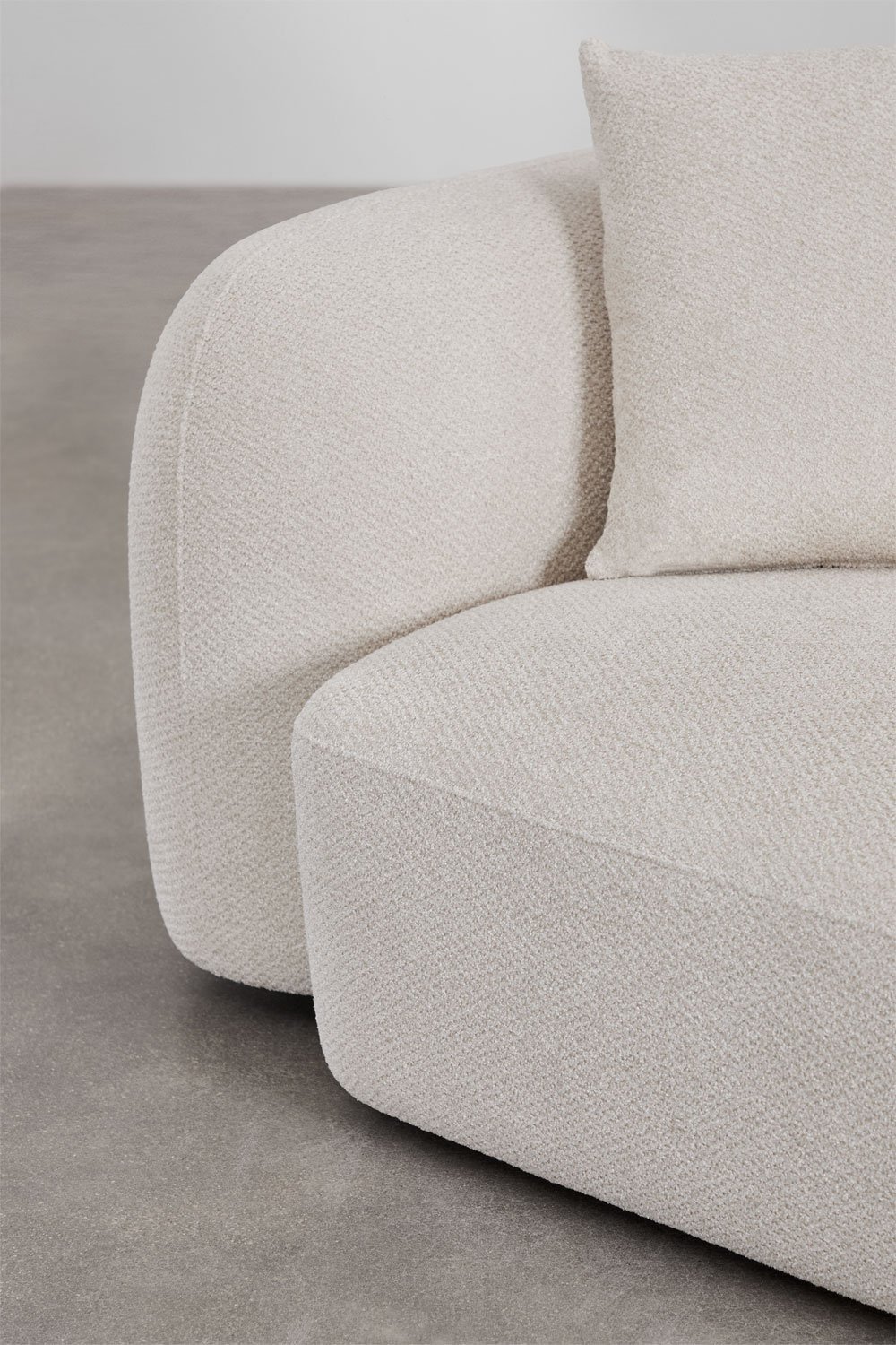 Ensemble de salon avec canapé modulaire 3 places, canapé 2 places et fauteuil en chenille Coco, image de la galerie 2