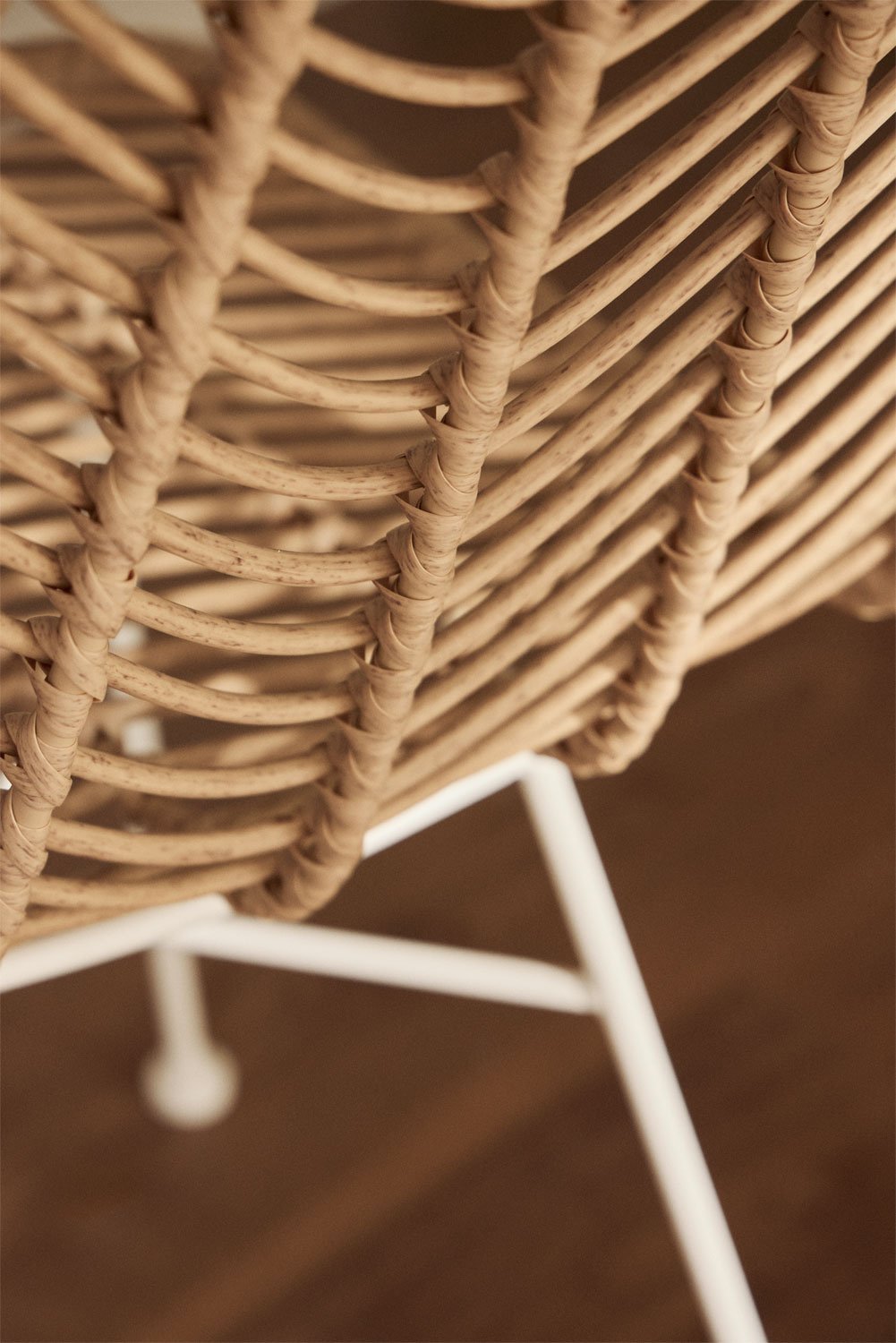 Lot de 4 chaises de salle à manger en rotin synthétique Gouda Natural, image de la galerie 2