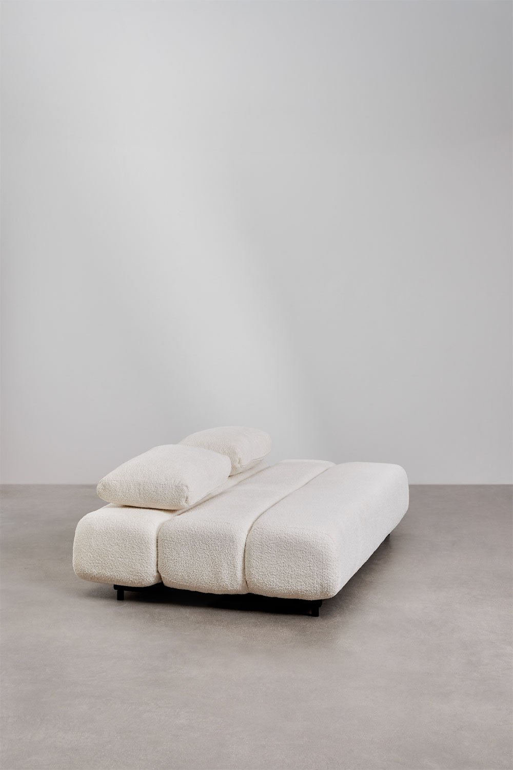 Canapé convertible 3 places en tissu bouclé Miami   , image de la galerie 9