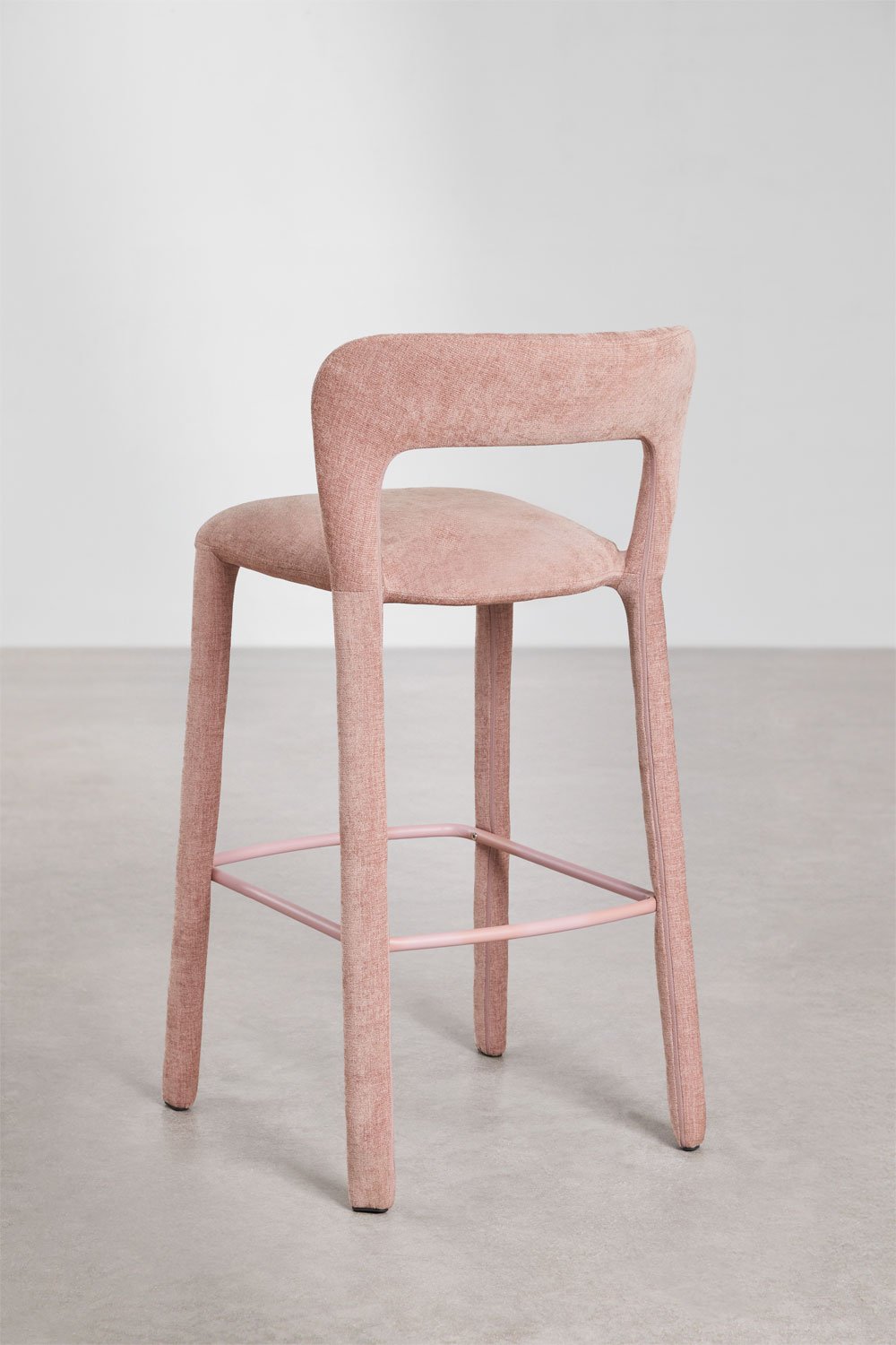 Lot de 4 tabourets hauts avec dossier rembourré Brusel, image de la galerie 5