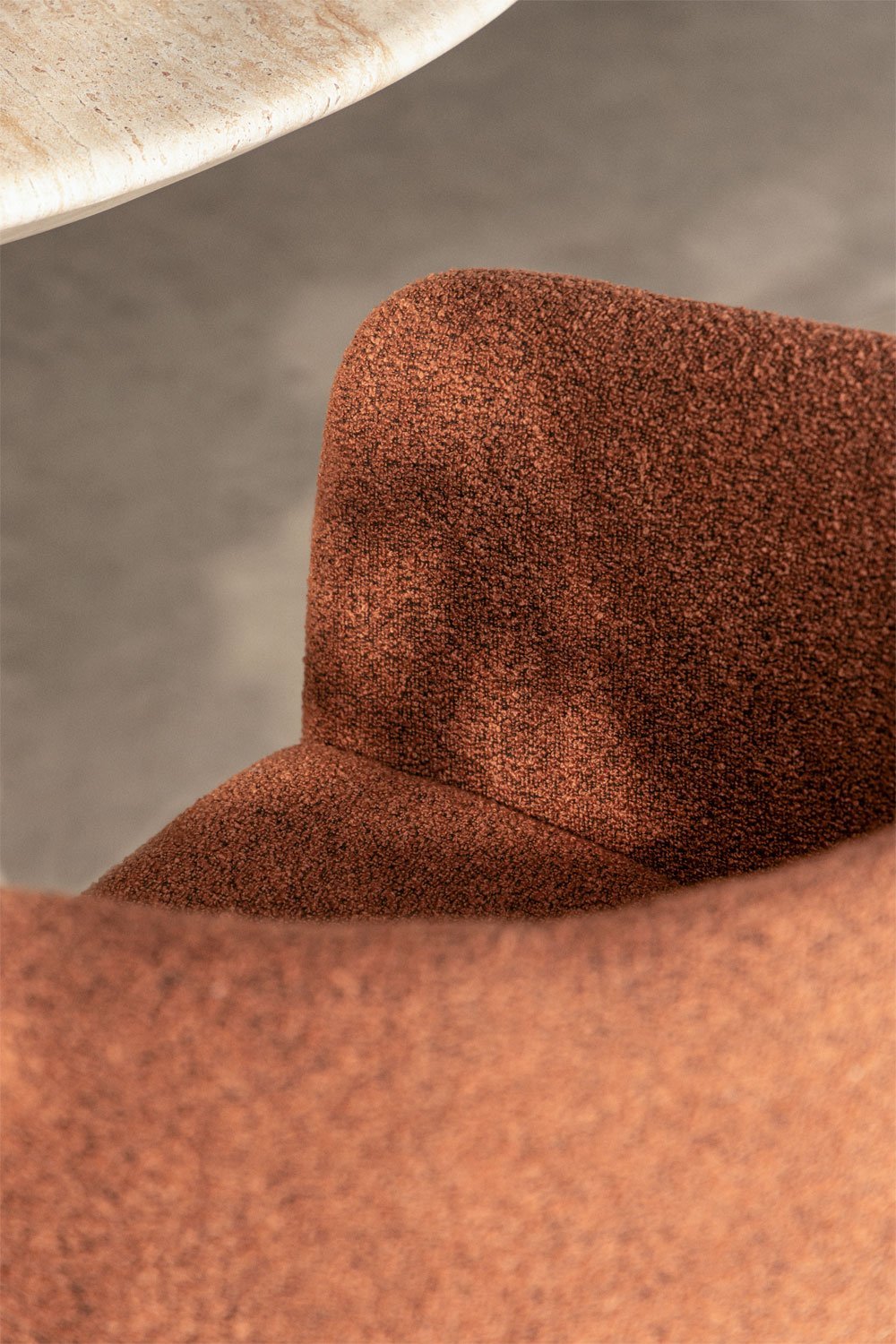 Chaise de salle à manger rembourrée Bunia avec accoudoirs, image de la galerie 2