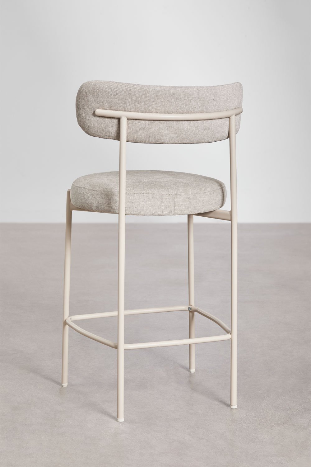 Lot de 2 tabourets hauts rembourrés Anisa 65 cm avec dossier, image de la galerie 3