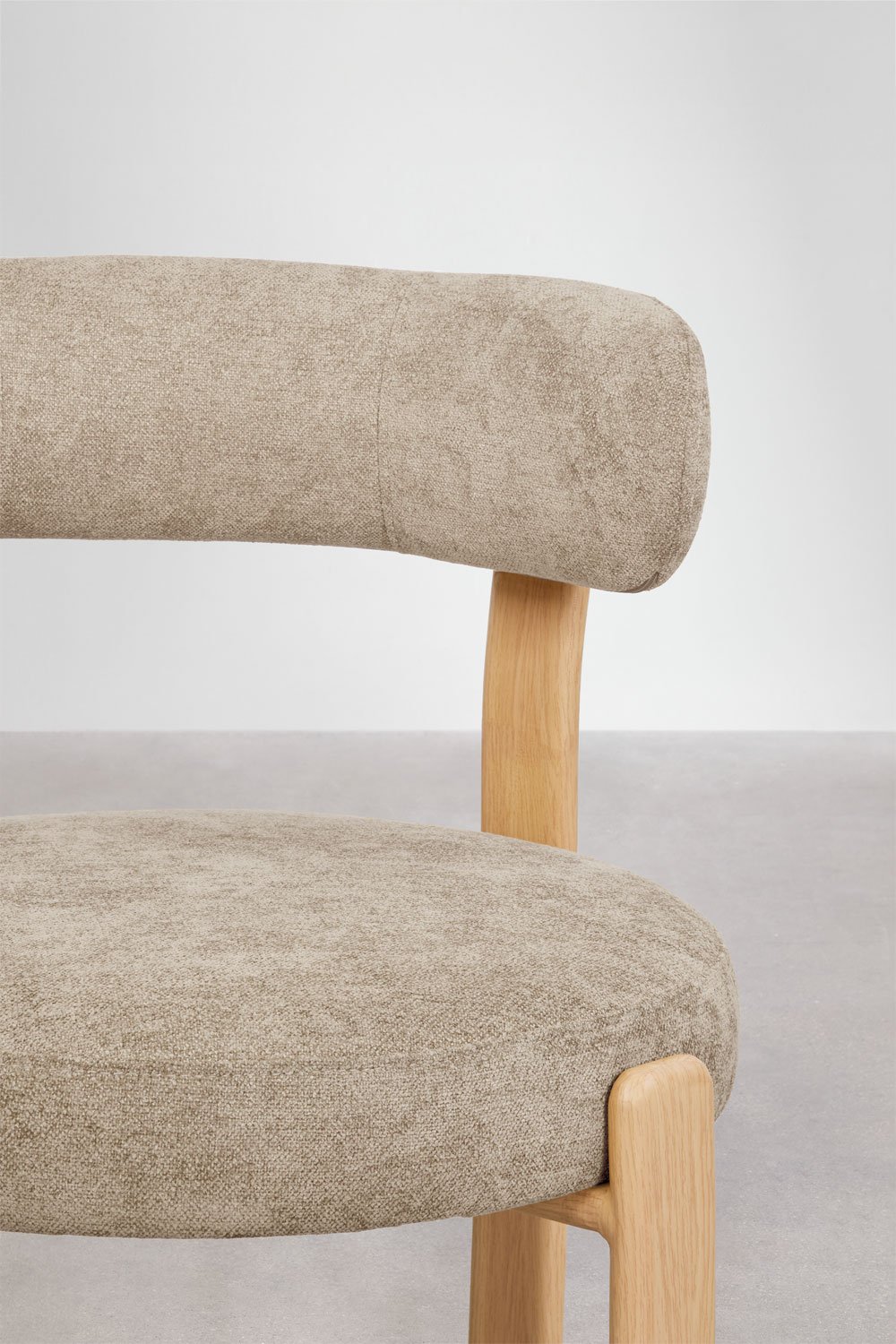 Chaise de salle à manger rembourrée et en fer Jolie, image de la galerie 6