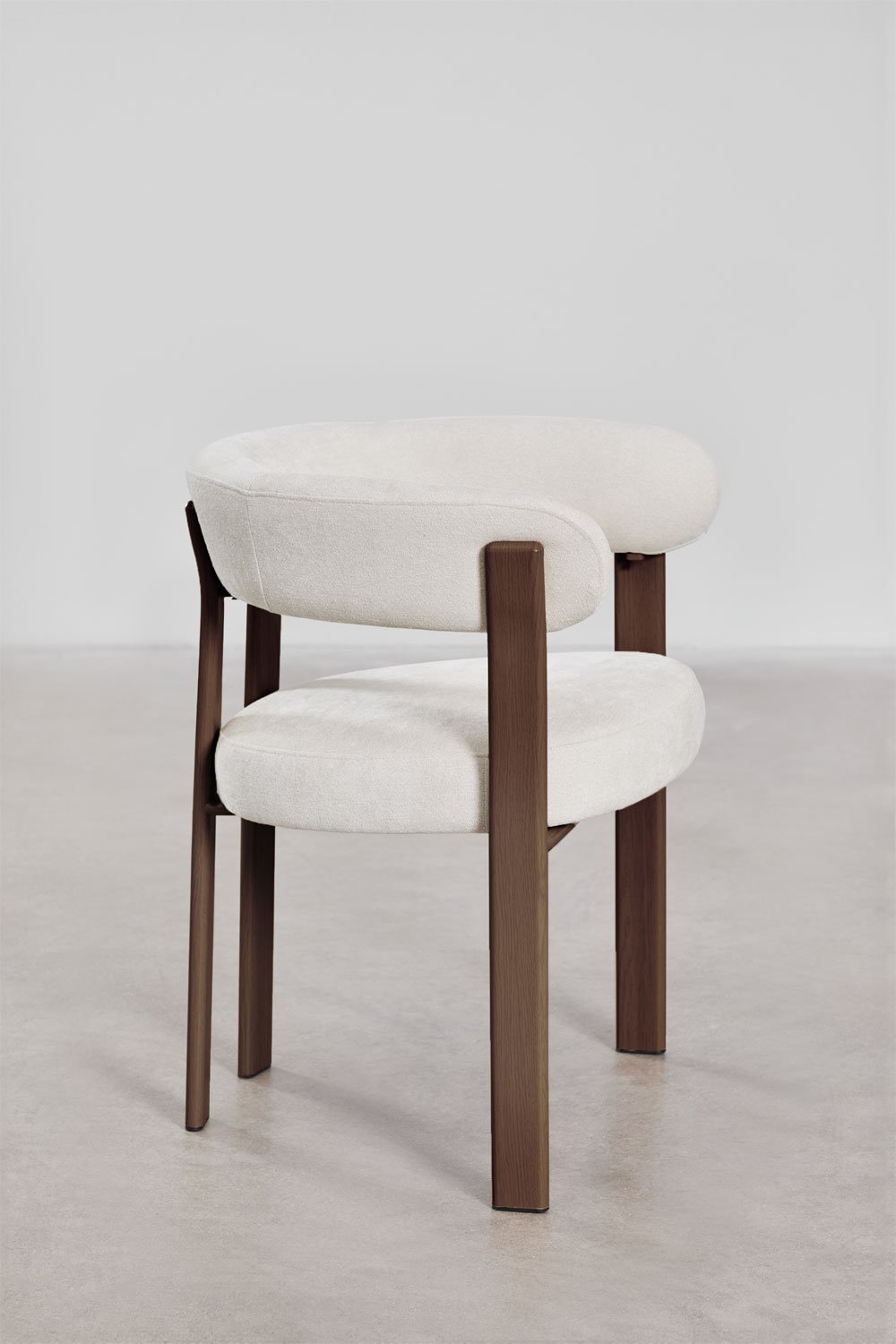 Chaise de salle à manger avec accoudoirs, rembourrée et en fer Jolie, image de la galerie 4