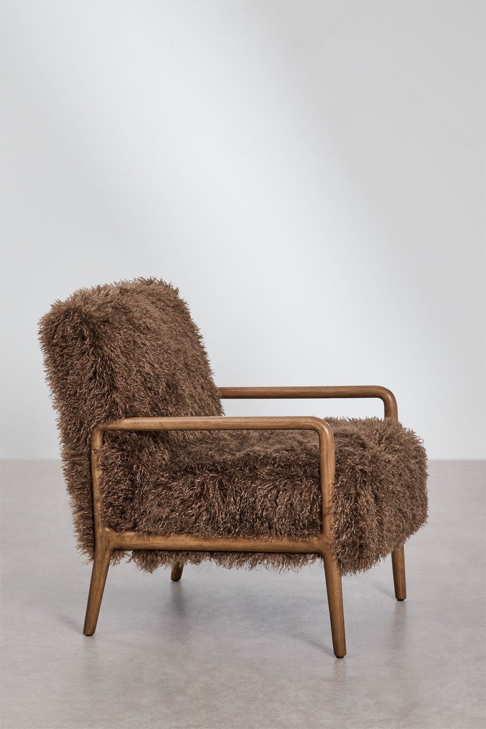Fauteuil en bois d'hévéa Maylene, image de la galerie 5