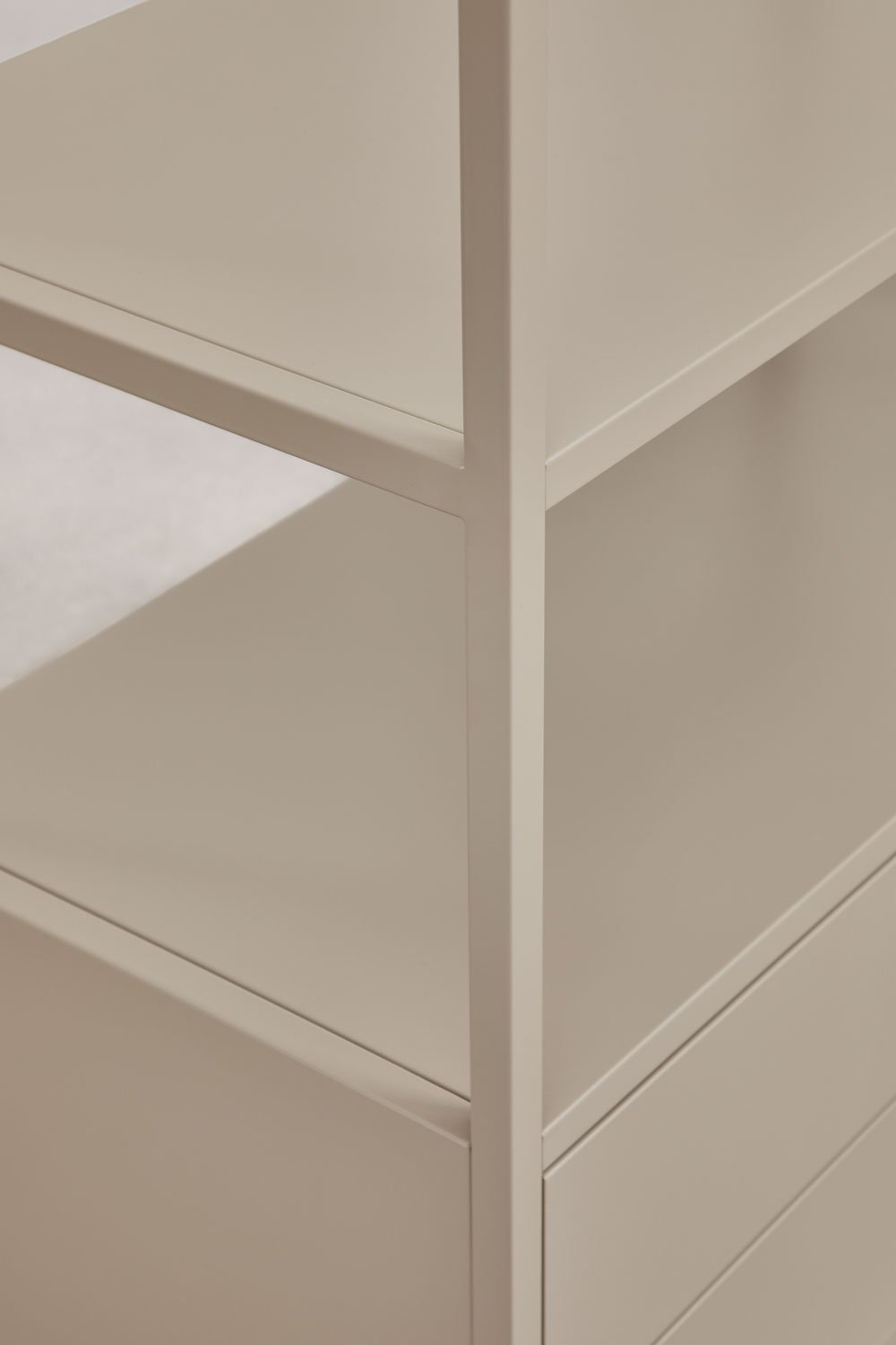 Armoire modulaire ouverte Janine 2 pièces avec tiroirs et étagères en acier, image de la galerie 5