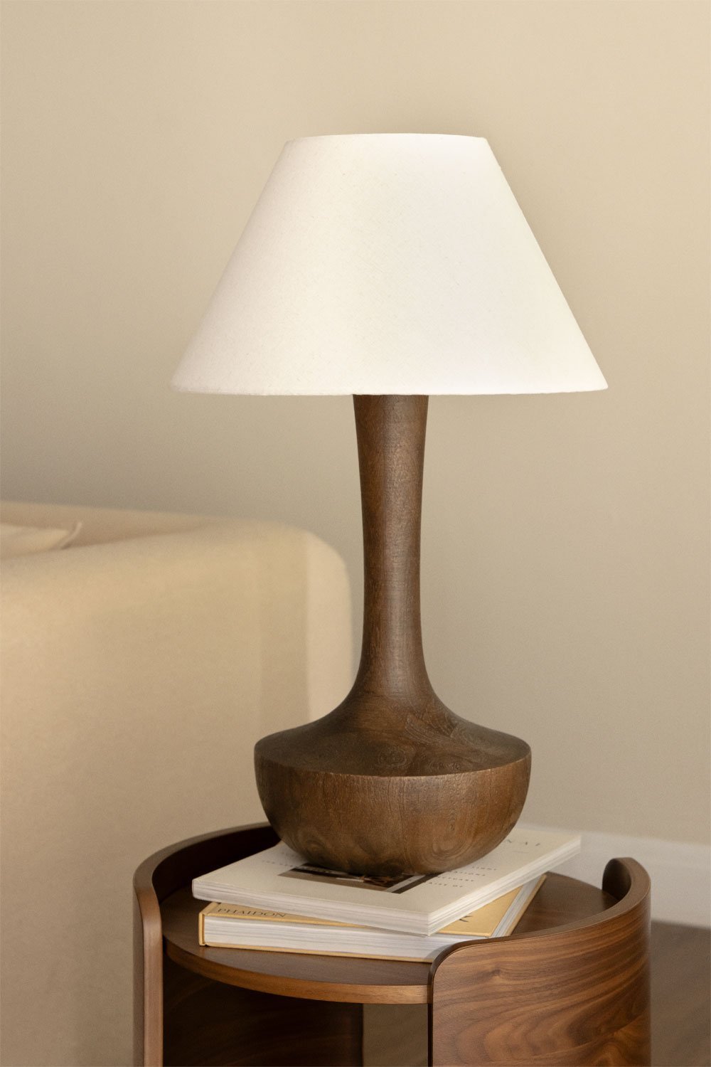 Lampe de table en bois de manguier Sintra, image de la galerie 1