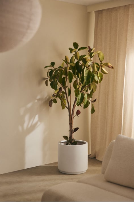 Pot de fleurs en poly-pierre Saturne