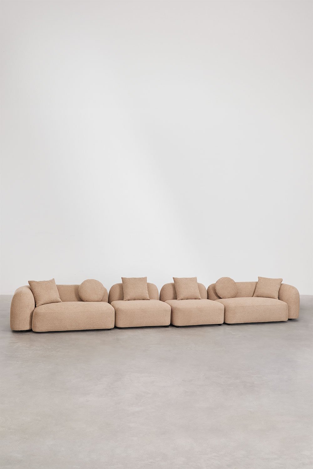 Canapé modulaire 4 pièces en chenille Coco, image de la galerie 1