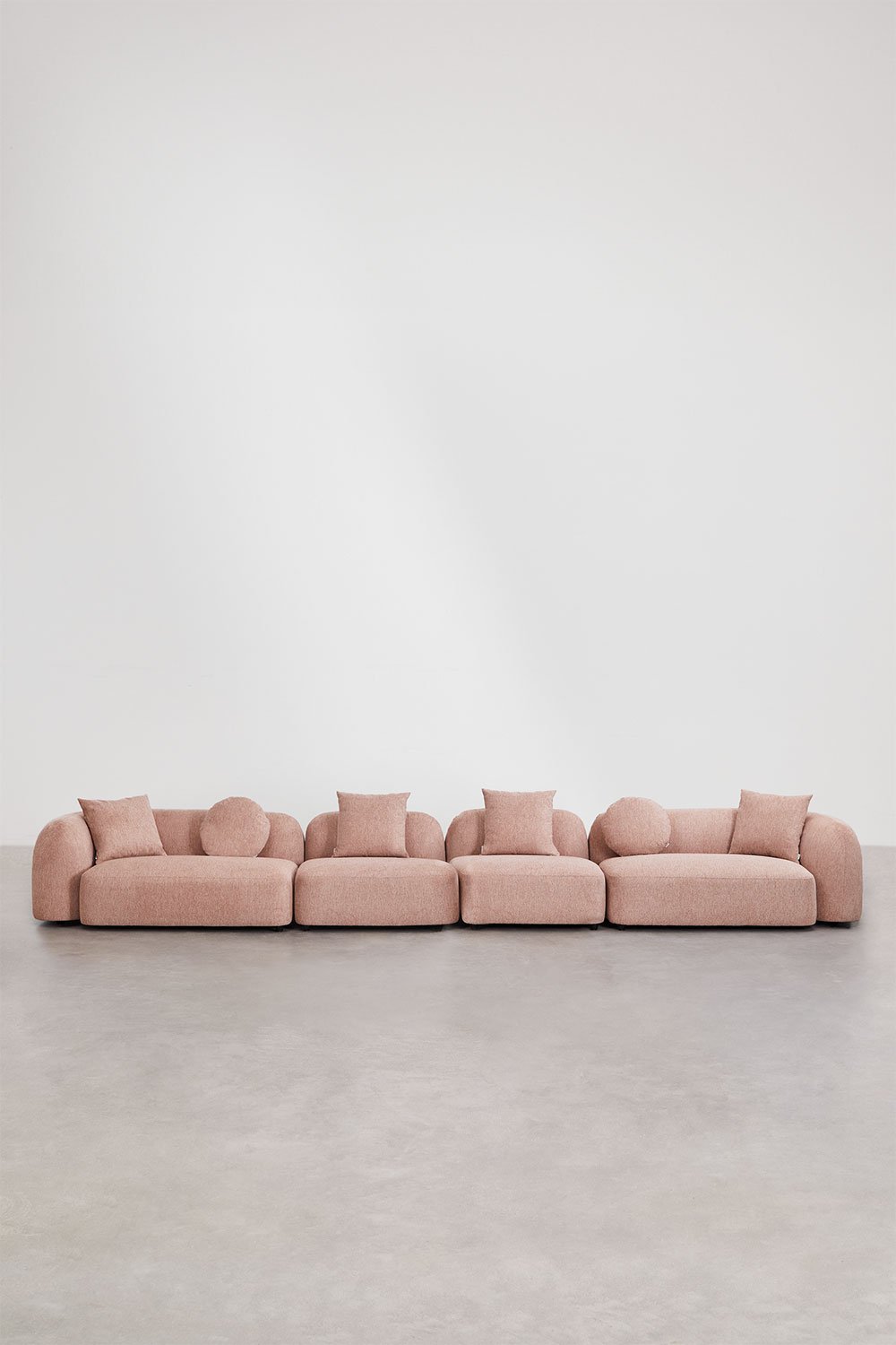 Canapé modulaire 4 pièces en chenille Coco, image de la galerie 4