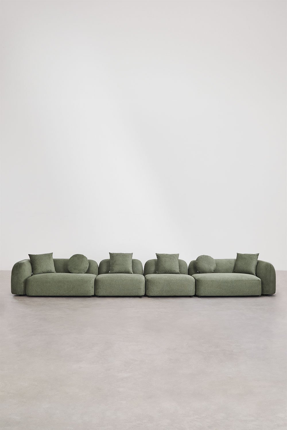 Canapé modulaire 4 pièces en chenille Coco, image de la galerie 4