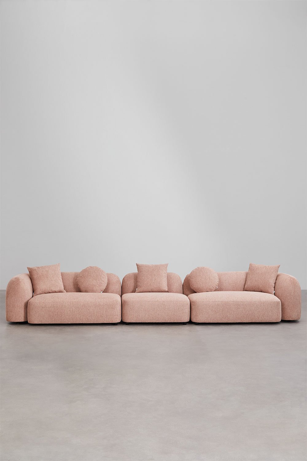 Canapé modulaire 3 pièces en chenille Coco, image de la galerie 3