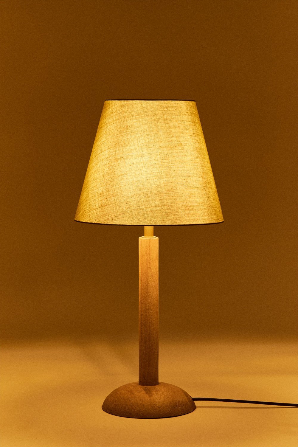 Lampe de table en bois de manguier Harry, image de la galerie 2