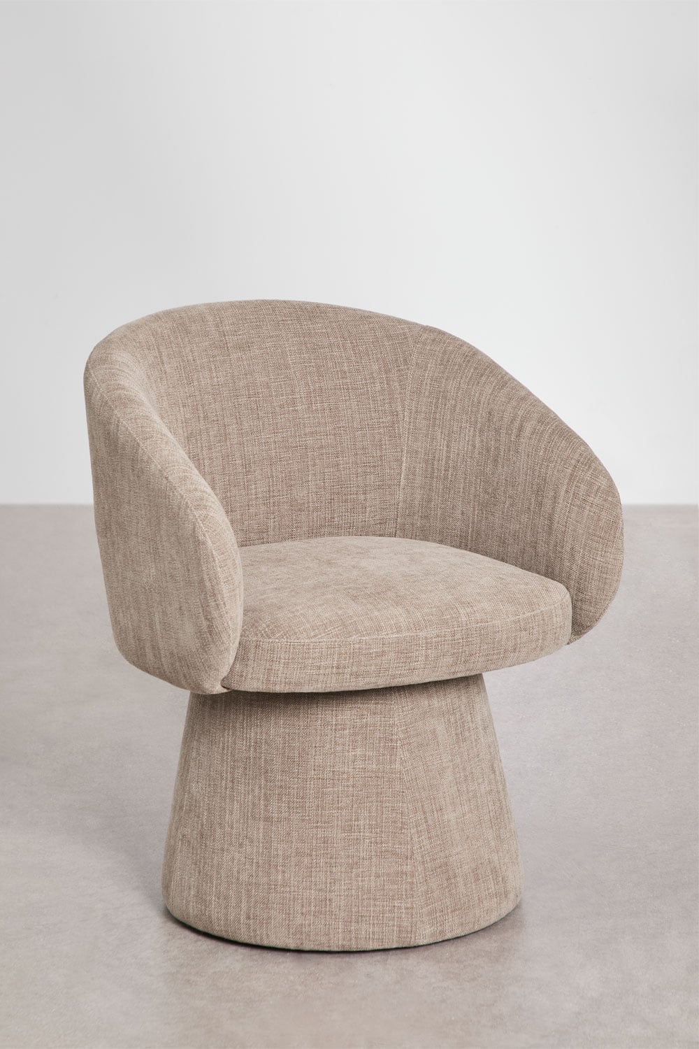 Lot de 4 chaises de salle à manger pivotantes rembourrées Flavian avec accoudoirs, image de la galerie 4