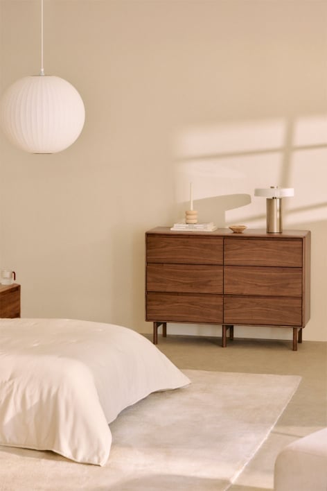 Commode en bois Treveris à 6 tiroirs