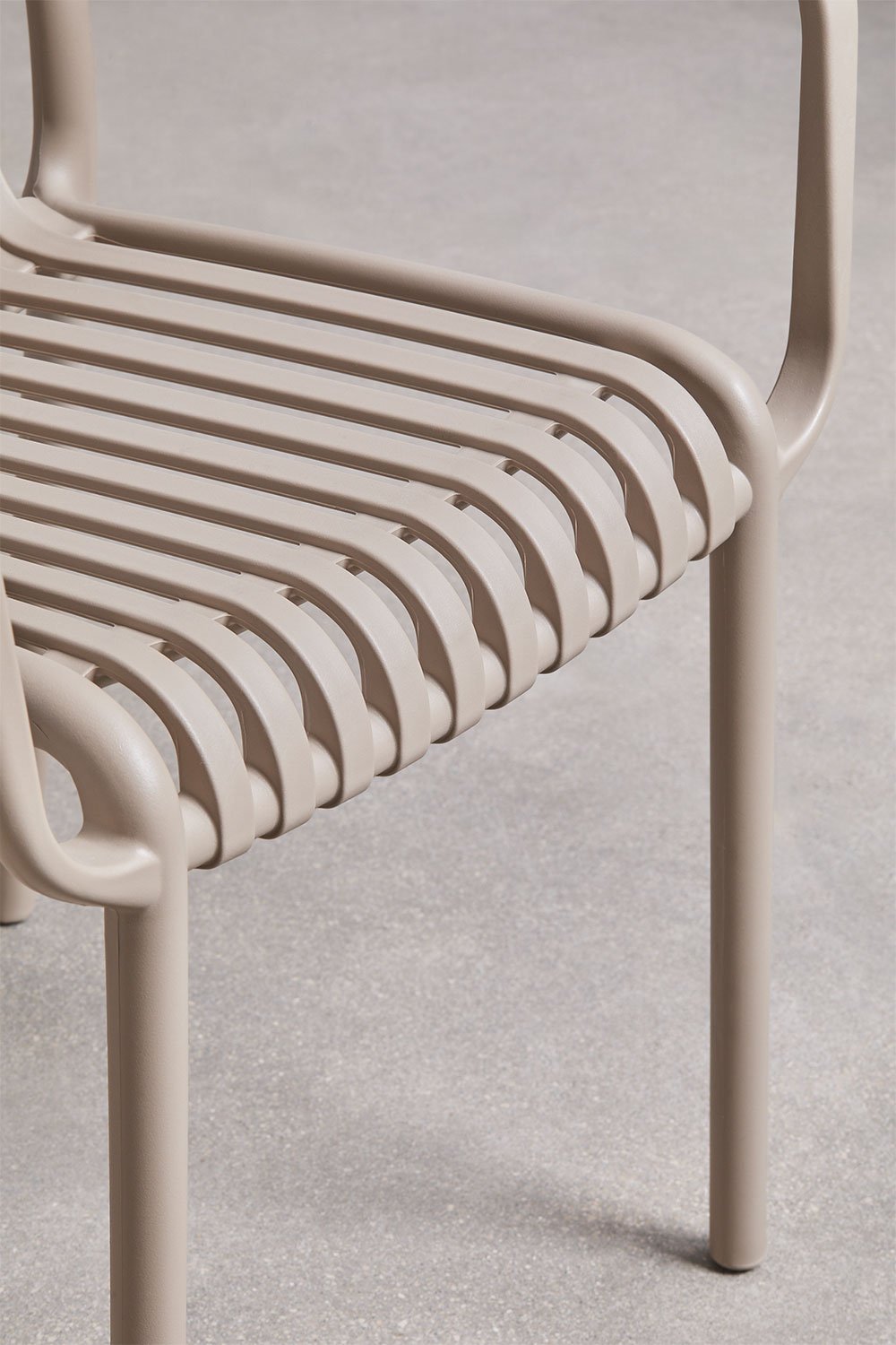 Lot de 2 chaises de jardin Wendell en polypropylène avec accoudoirs, image de la galerie 7