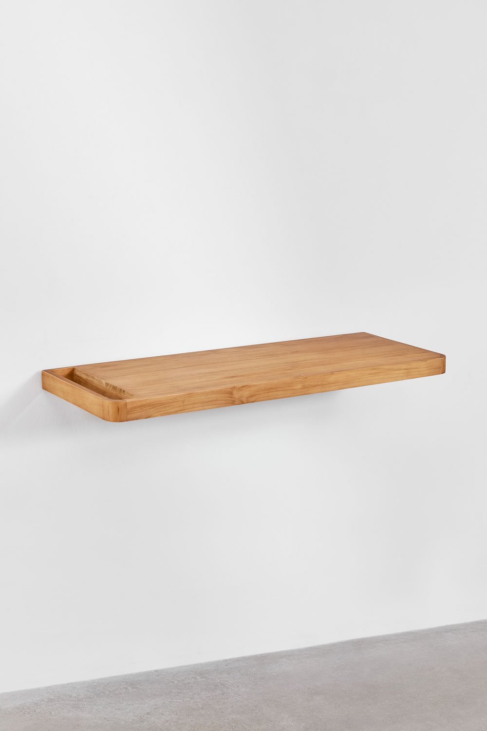 Meuble de salle de bain suspendu en teck Neill, image de la galerie 1