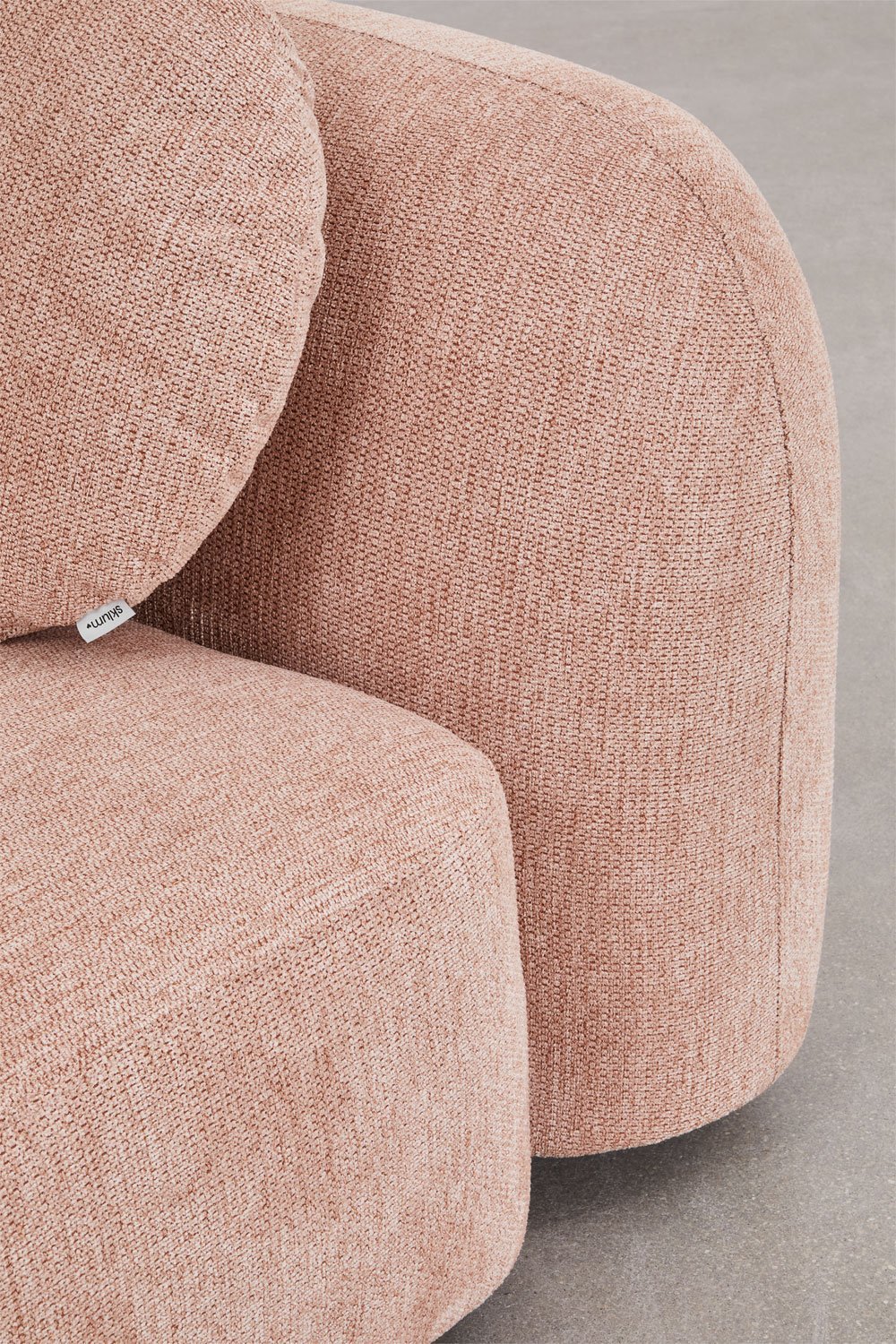 Canapé modulaire avec méridienne droite en 3 pièces en chenille Coco, image de la galerie 5