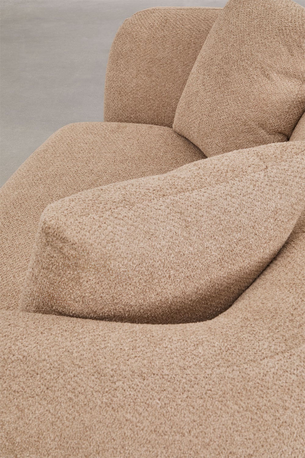 Ensemble de salon avec canapé modulable 3 places, canapé 2 places et fauteuil en chenille Coco, image de la galerie 8