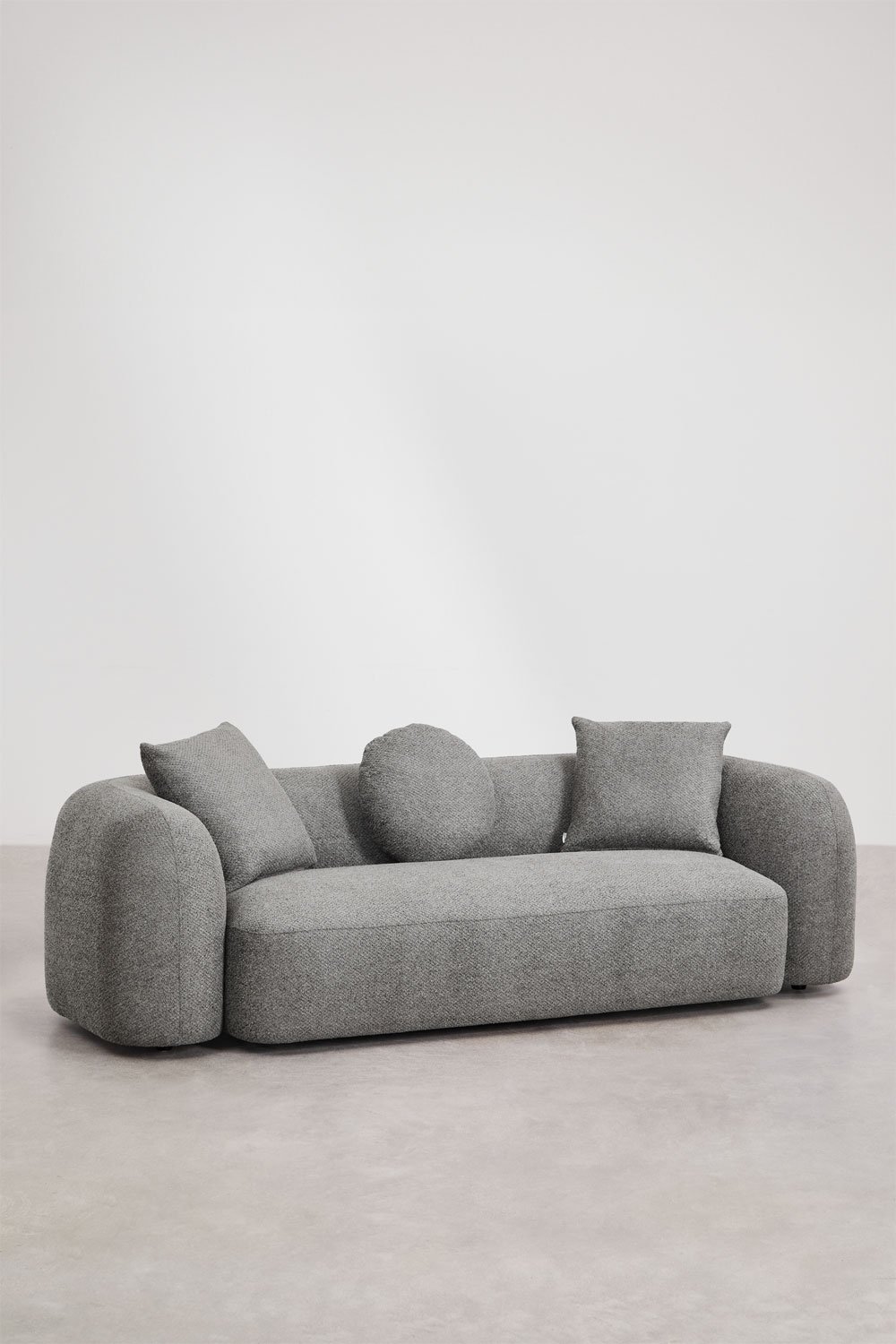 Ensemble de salon avec canapé modulable 3 places, canapé 2 places et fauteuil en chenille Coco, image de la galerie 4