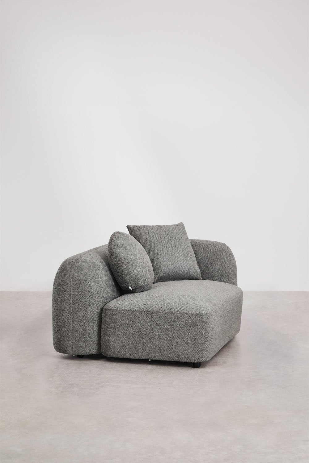 Module d'angle droit 2 places pour canapé modulable en chenille Coco, image de la galerie 3