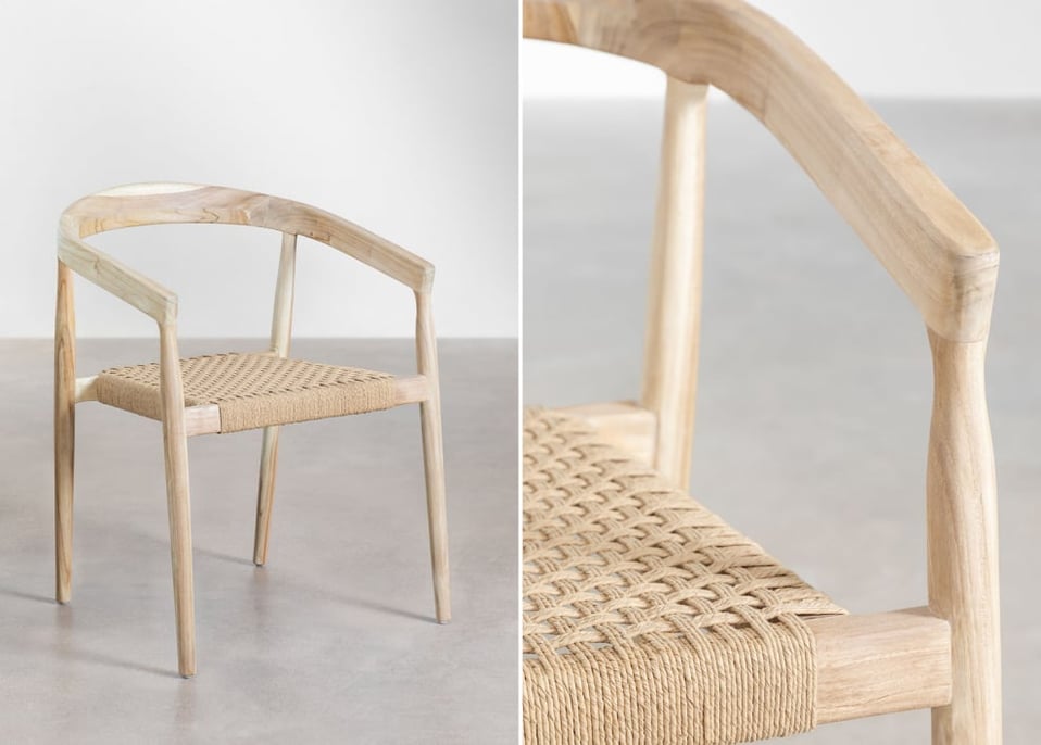 Chaise de salle à manger en bois de teck Visby Design