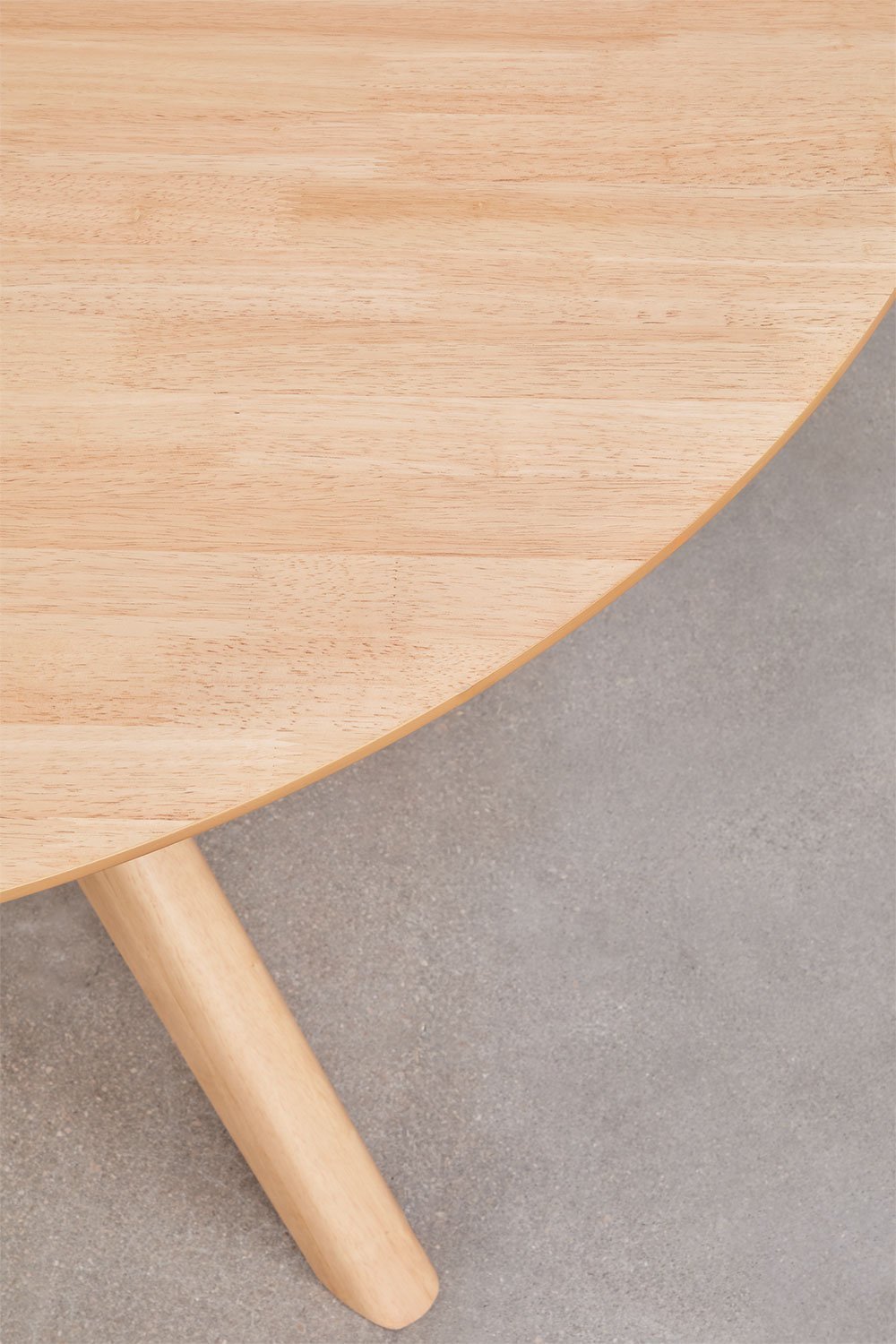 Table à manger ronde Ø120 cm en MDF et placage en bois d'hévéa Arnaiz, image de la galerie 4