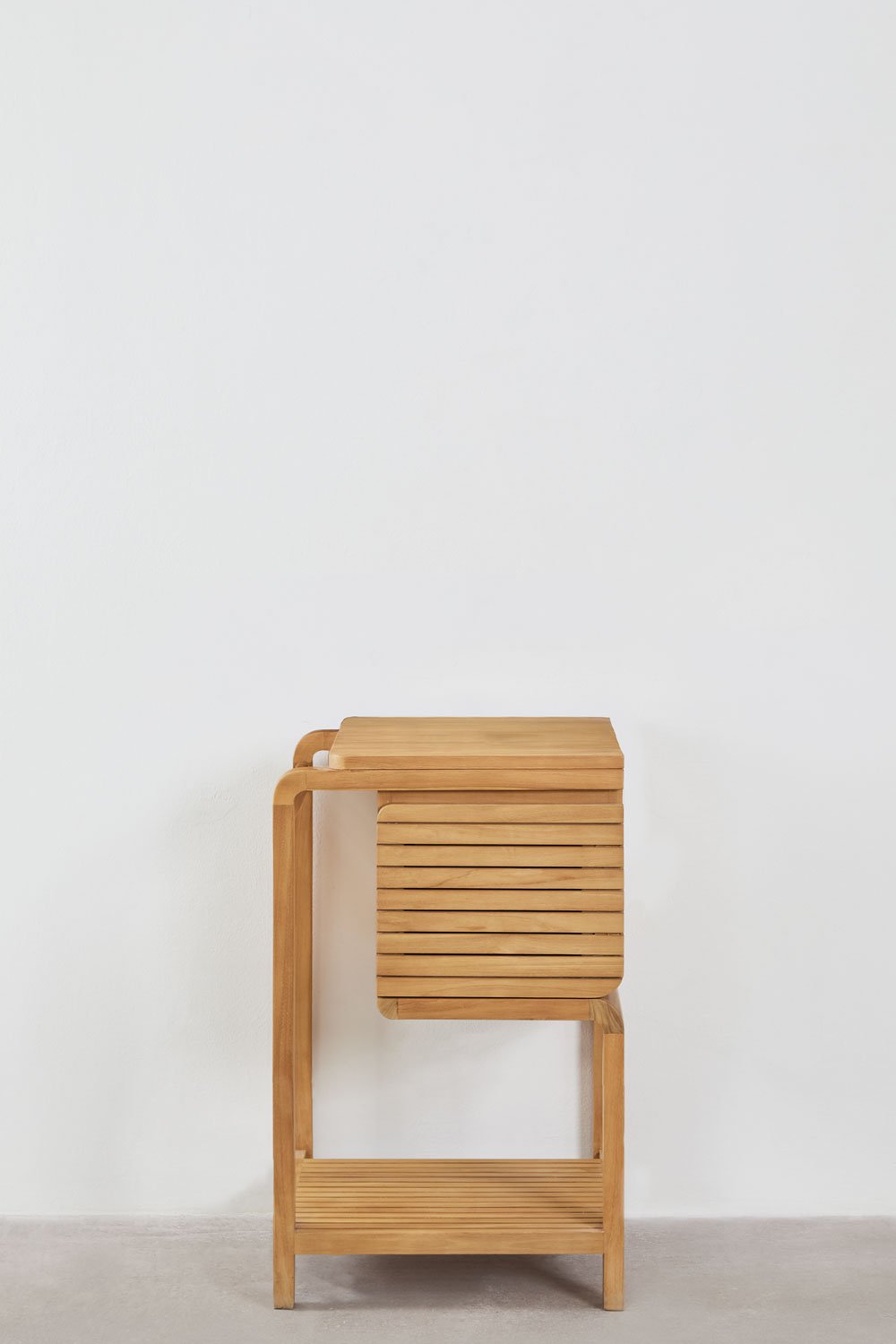 Ensemble de meubles de salle de bain en bois de teck Bradley, image de la galerie 2