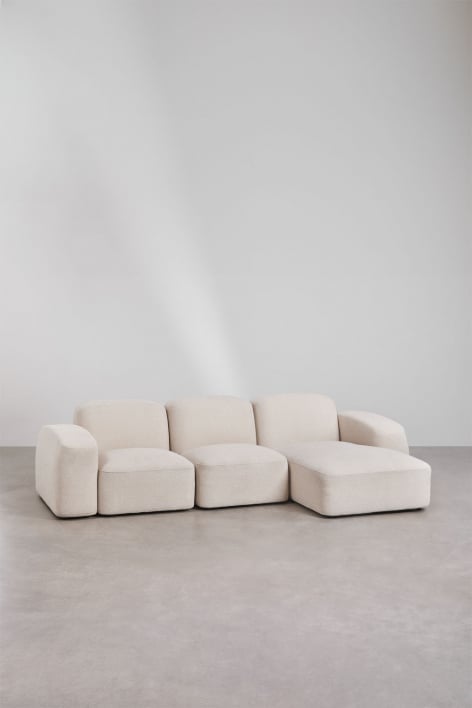 Canapé modulable Bastian 3 pièces avec méridienne droite