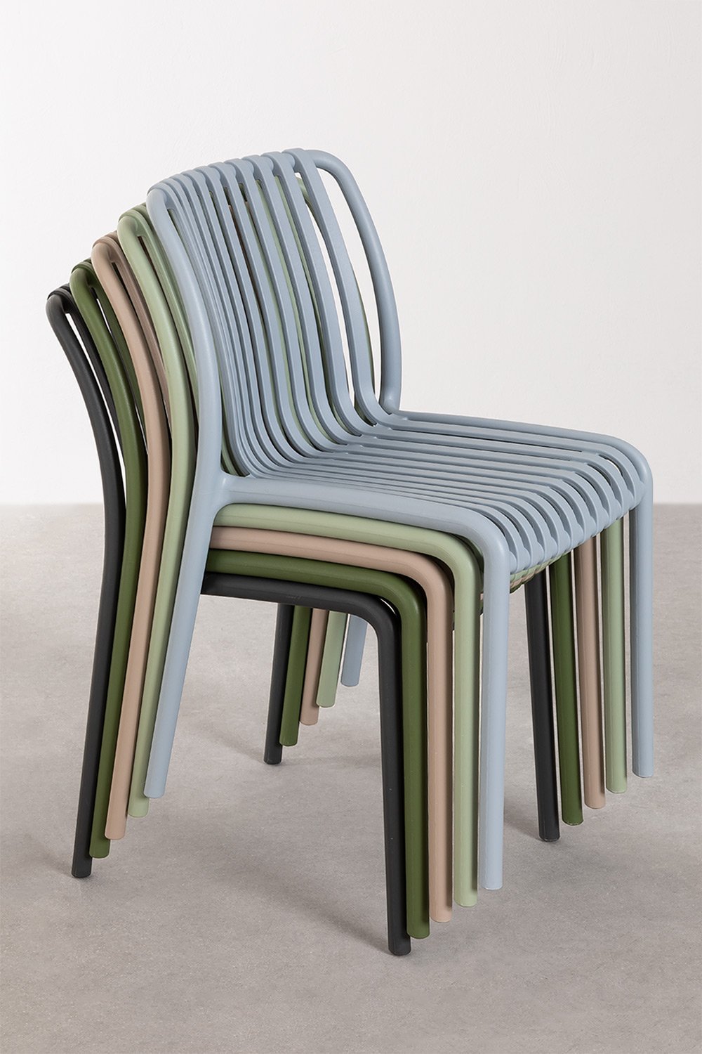 Chaise de salle à manger empilable en polypropylène Wendell, image de la galerie 7