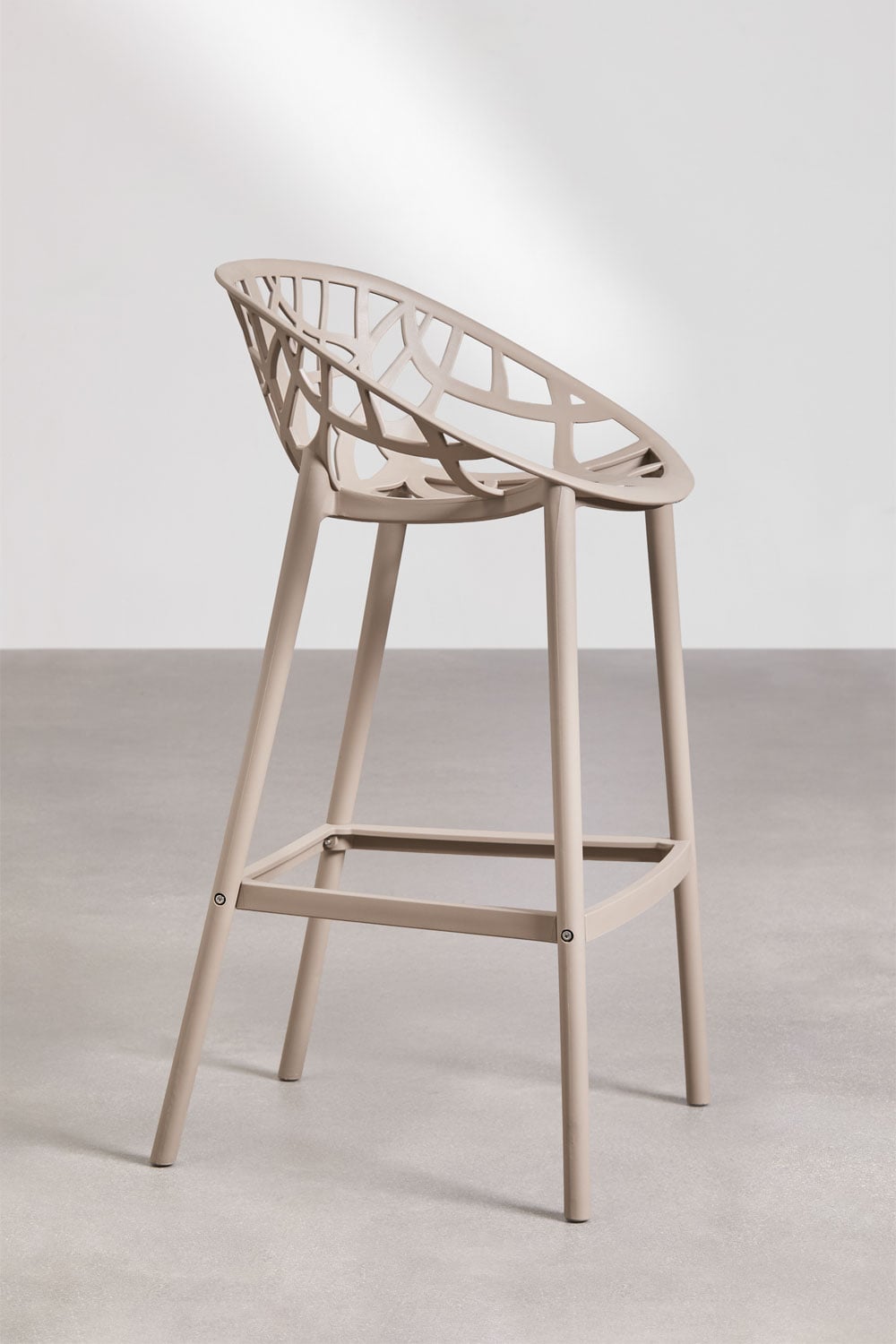 Lot de 4 tabourets de jardin hauts en polypropylène Ores, image de la galerie 4