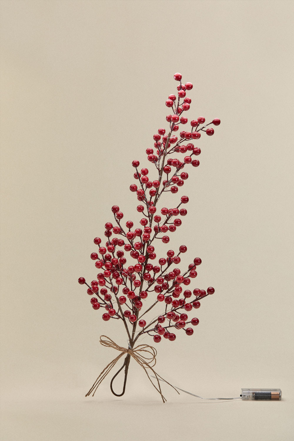 HELTER Lot De 2 Guirlandes Noël Artificielles Larme 50 Cm – Décoration Sapin Porte Cheminée Avec Baies Rouges, Pommes De Pin Givré, Rotin Naturel