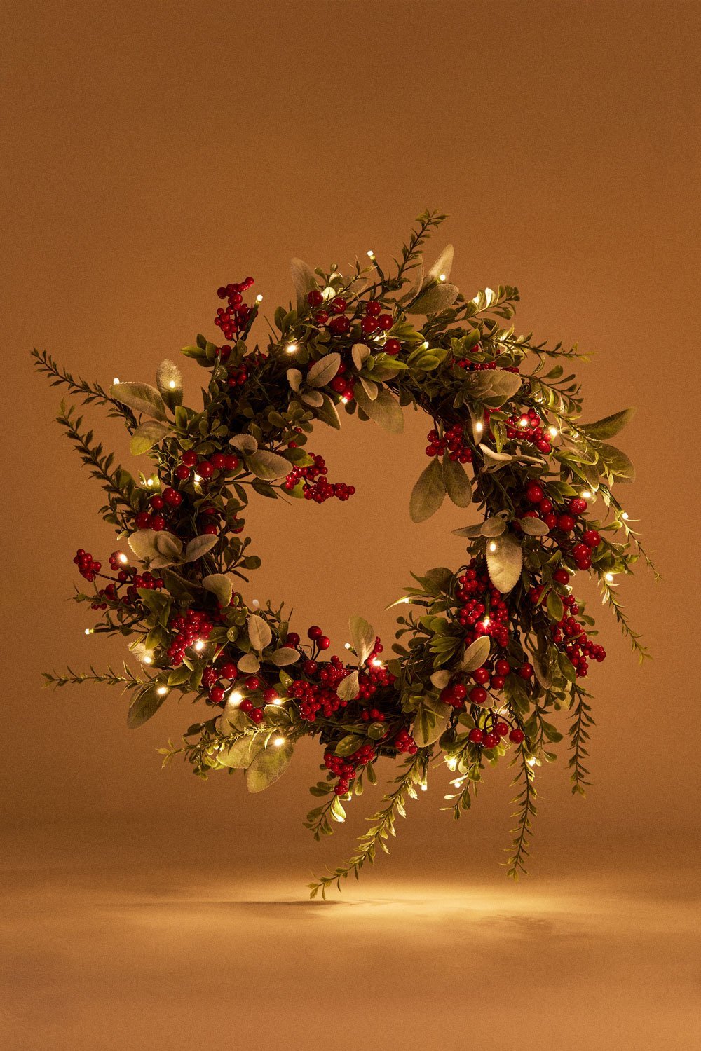Couronne de Noël décorative Ø60 cm avec lumières Lunaria, image de la galerie 2