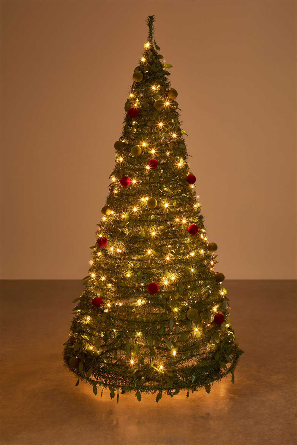 Sapin De Noël Pop-up Avec LED – 150 Cm, 8 Modes Lumineux, Montage En 1 Minute – Blanc Argenté Avec Rubans - 7
